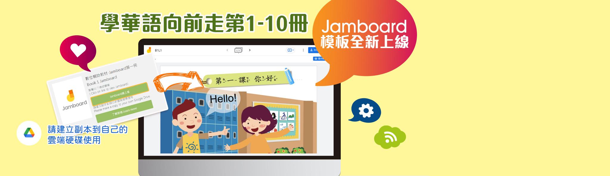 《學華語向前走》Jamboard教學模板上線囉！