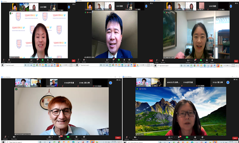 會長陳亳蕙、文教中心閻樹榮主任、徐廣梅副主任、主持人方治欽、教育組召集人吳季芳