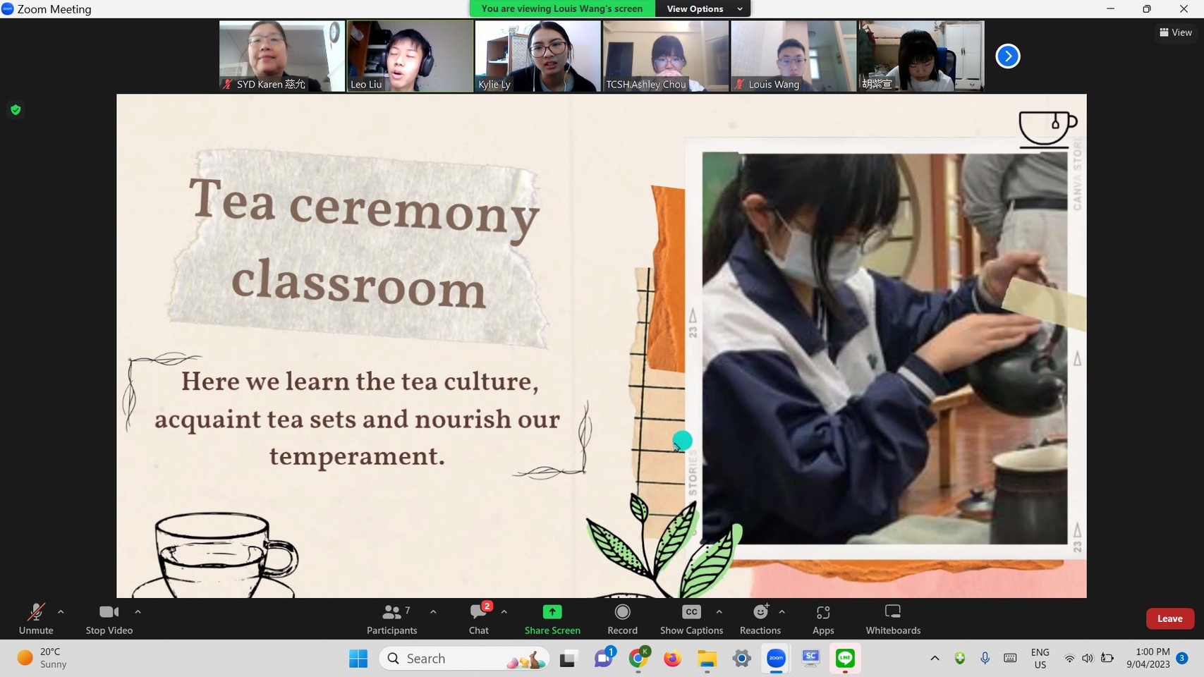 澳洲慈濟人文學校老師與志工學生線上培訓，主題一：我的校園生活