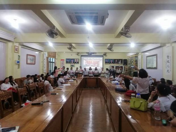 緬甸孔教學校東校區教師研習 成果社群發表1