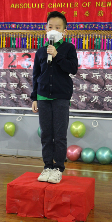 週日小學部演講第一名：張進銘