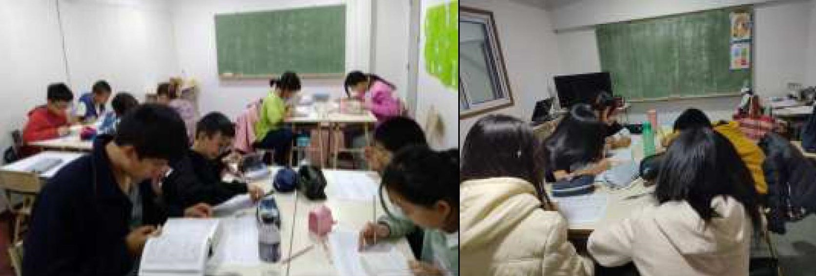 認真作答的學生們