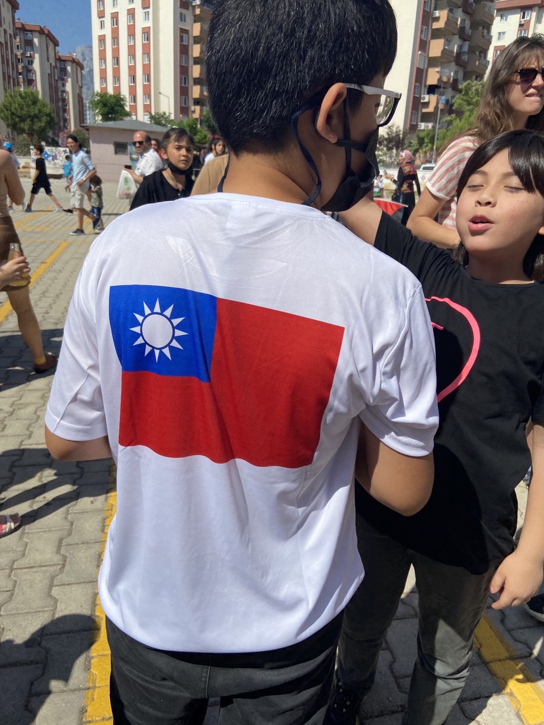 後面印製大面臺灣國旗