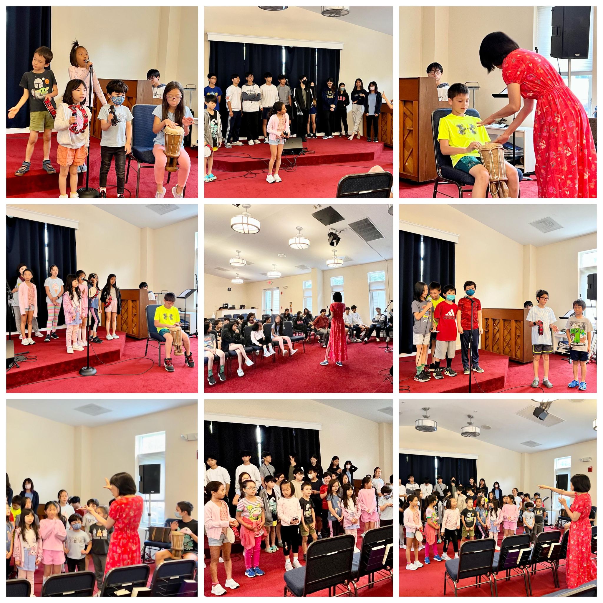 教唱與比賽過程中的精彩片段