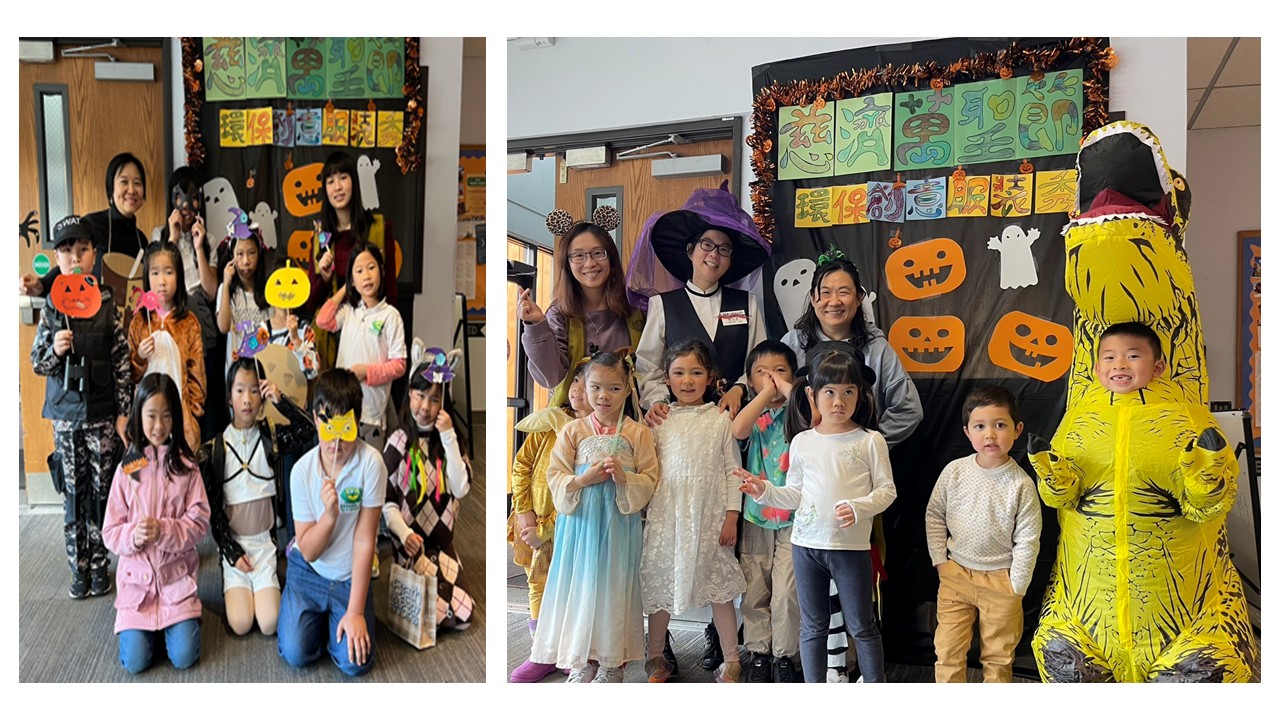 各班小朋友在拍照區留下美好的回憶