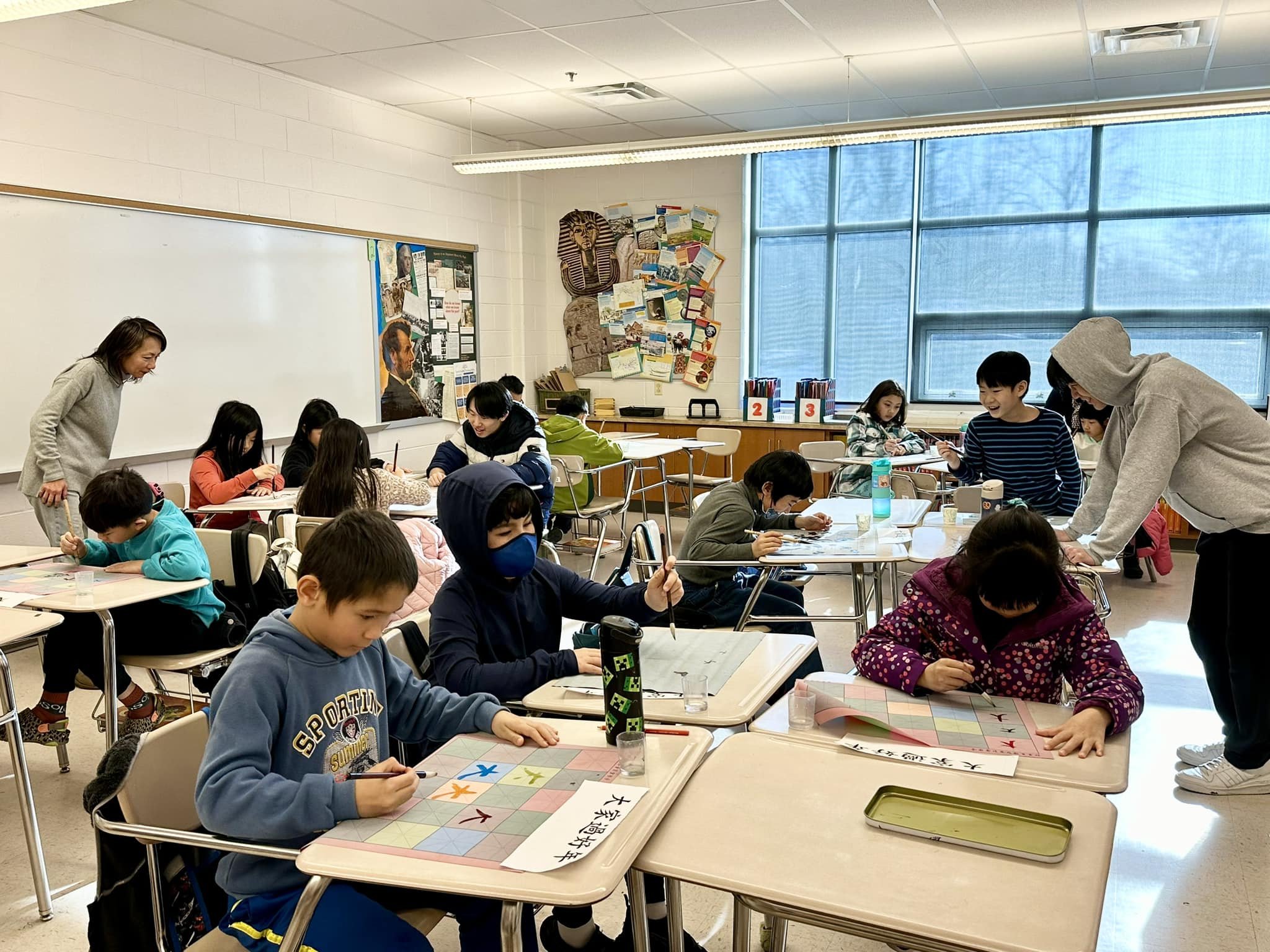 華府台灣學校書法節珍視人類歷史價值舉辦 「古文明漢文漢字書法節」1