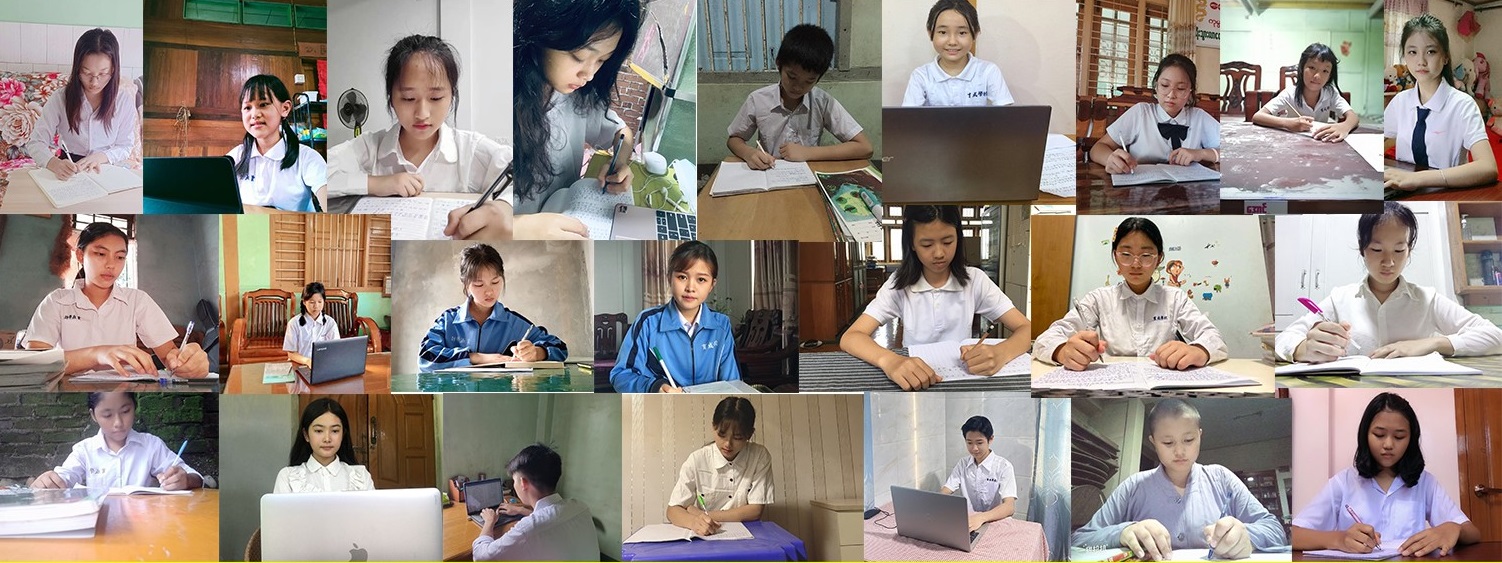 育成學校參加線上徵文比賽學生寫作情形