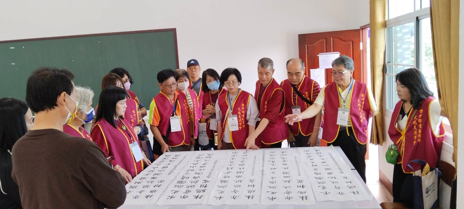 台中市書藝學會評分書法現場