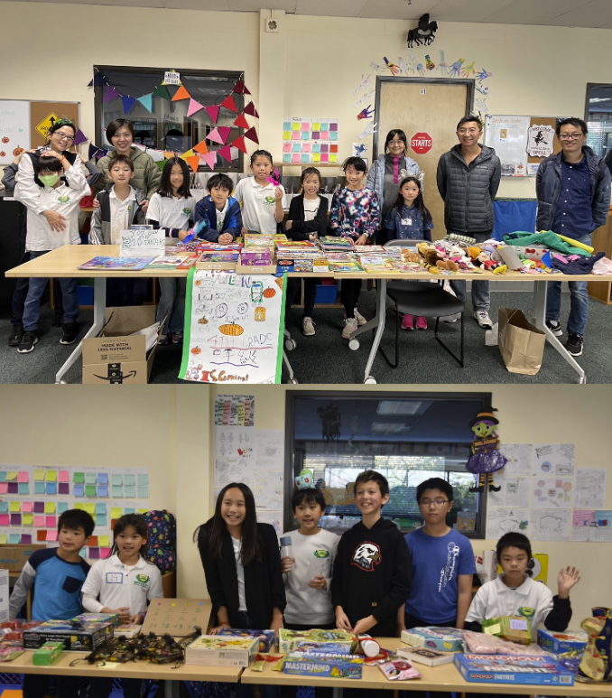 上圖: 四冊班學生與家長志工，下圖: 五冊班學生。