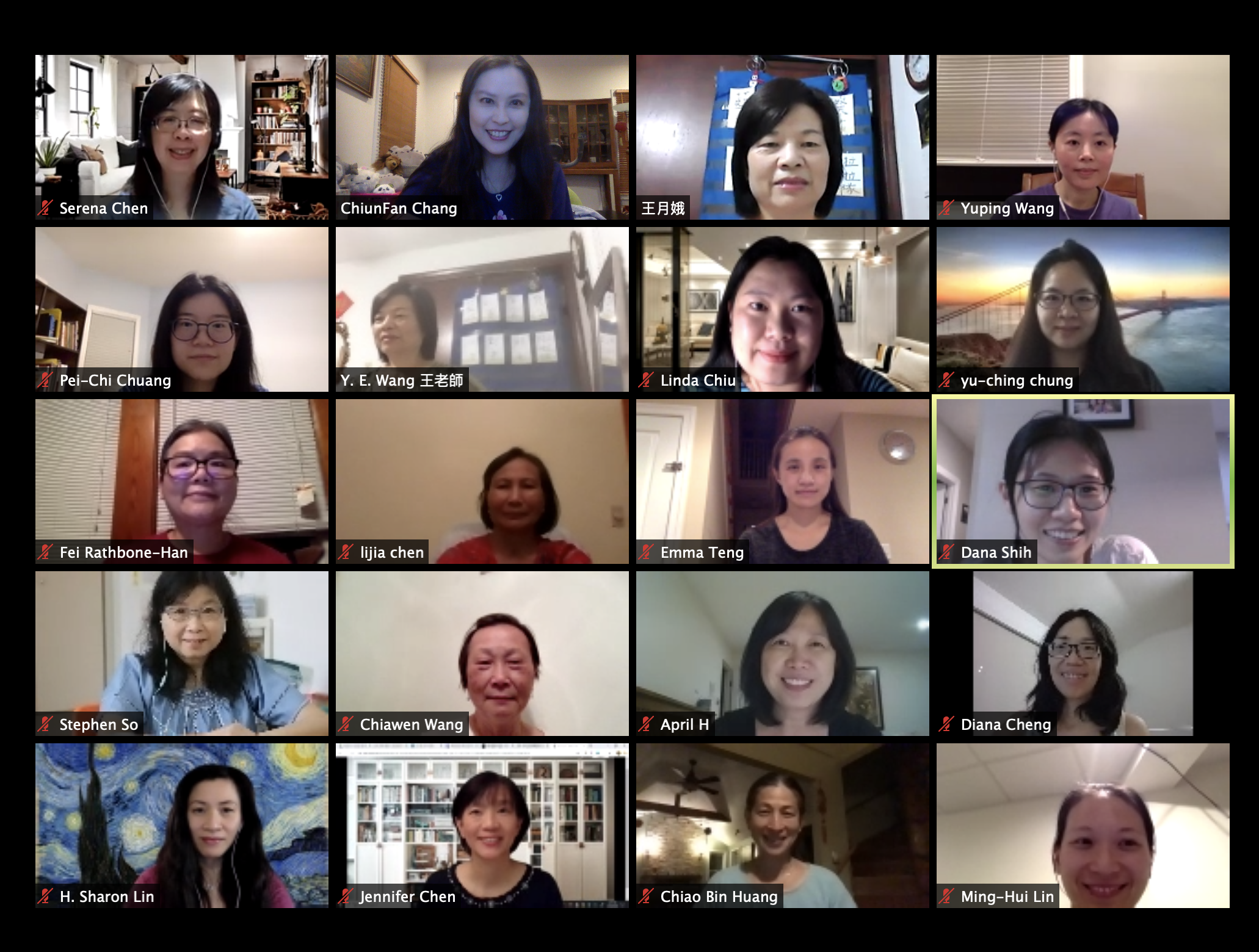 參與的教師們認真上線上課程