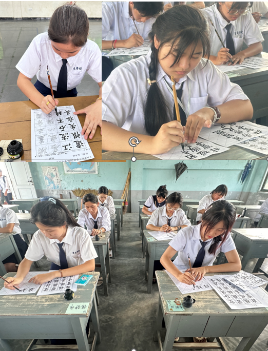 學生比賽現場揮灑拚搏