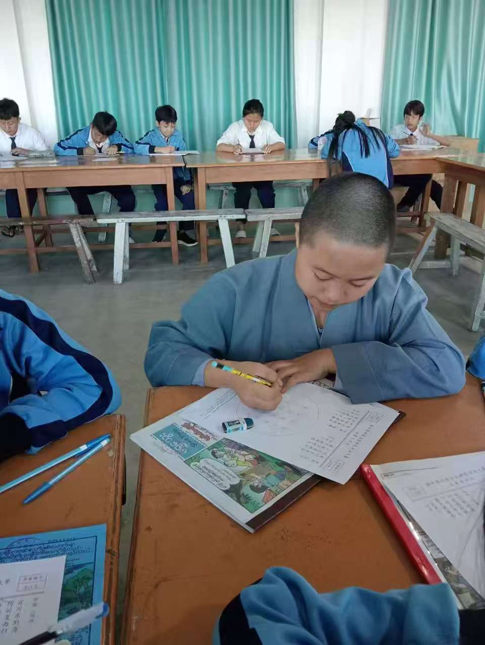 育成學校舉辦「正體漢字文化節」小學生硬筆書法比賽2