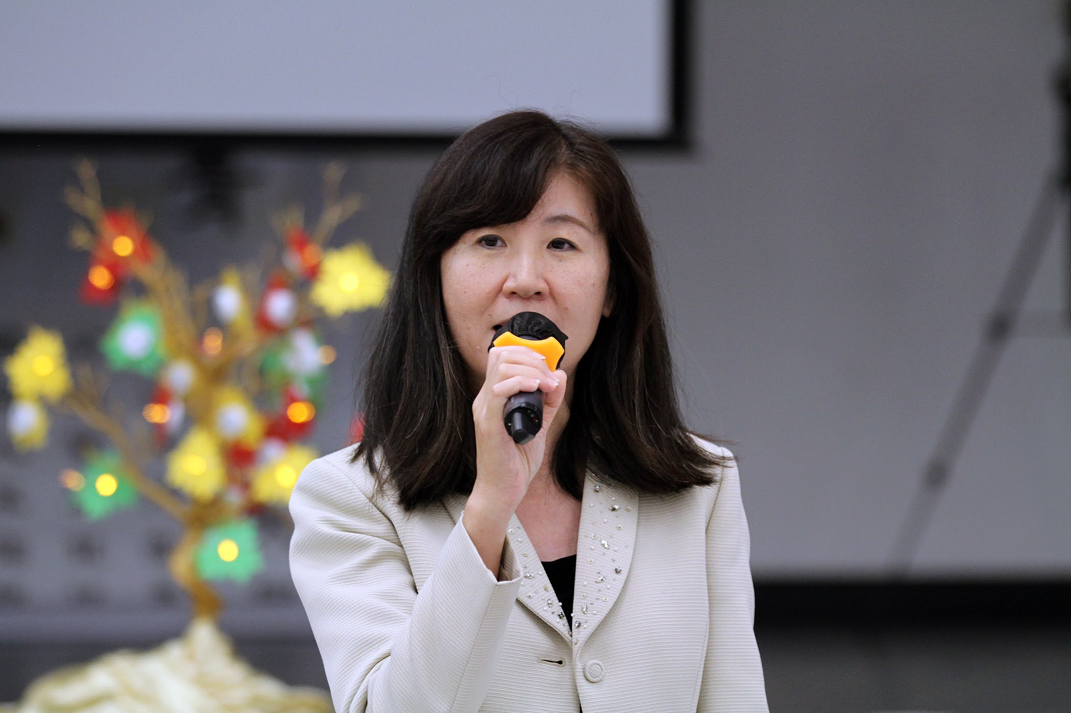 金山灣區華僑文教中心主任莊雅淑致詞