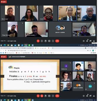 僑務葉秘書於開課前介紹臺灣及鼓勵學員
