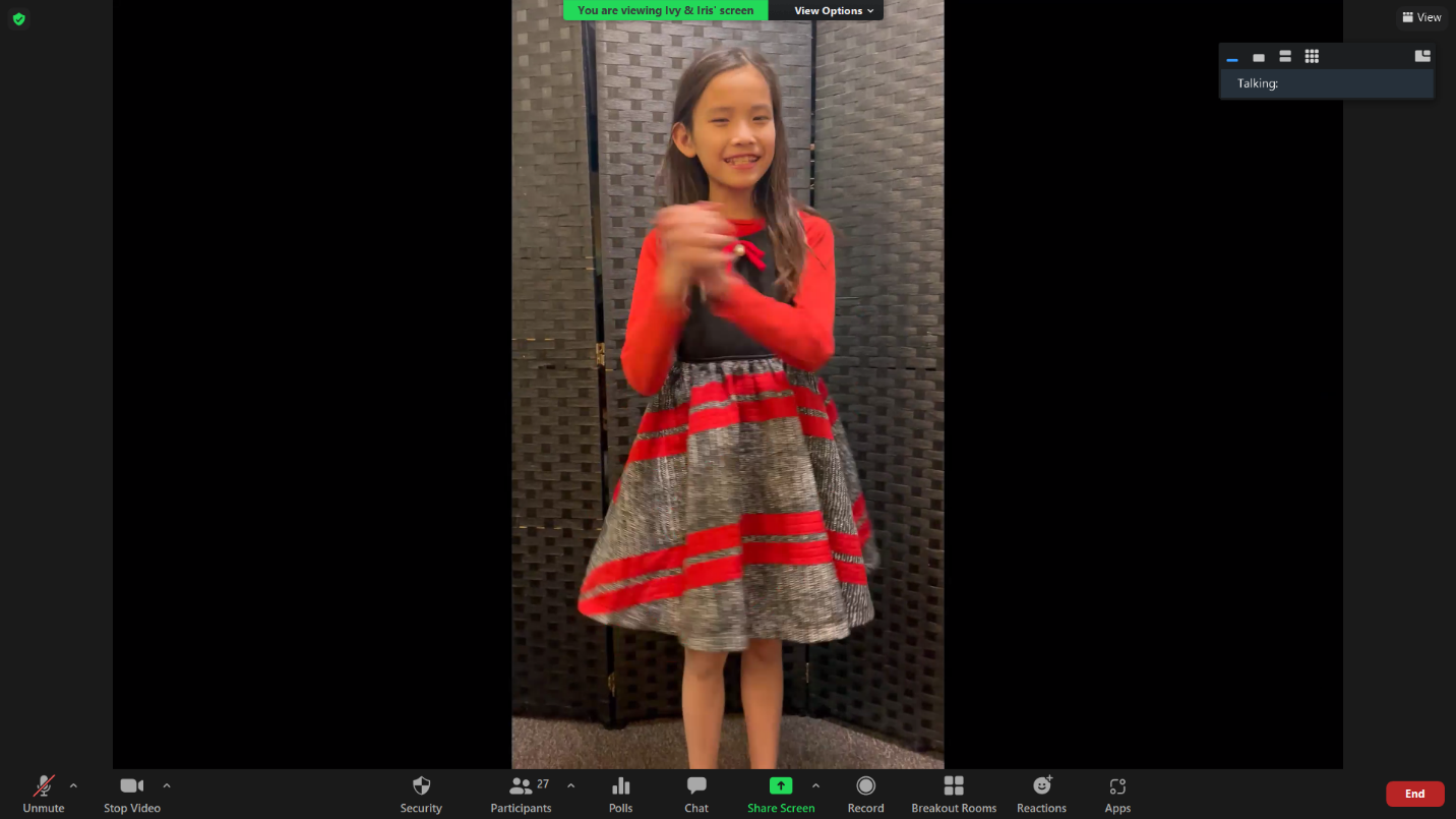 中文學校學生文化服務表演-賀新年