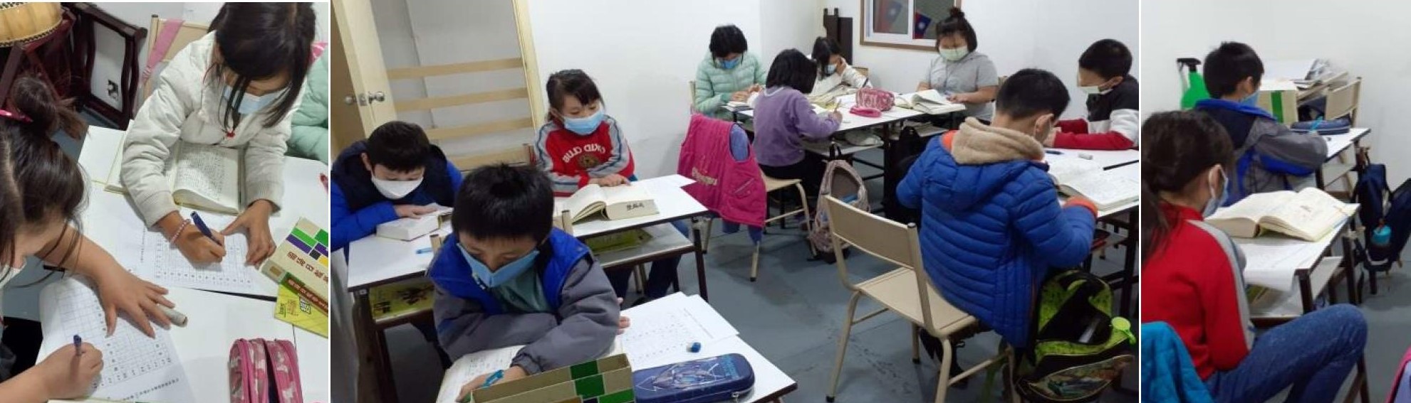 認真作答的學生們