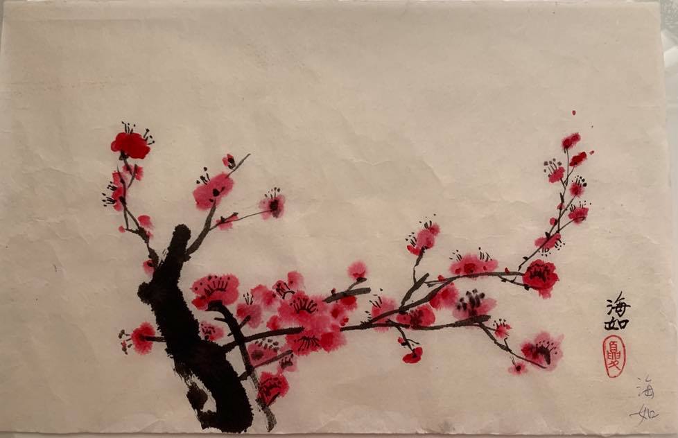 第一次畫的國畫，獻給卡城中文學校！