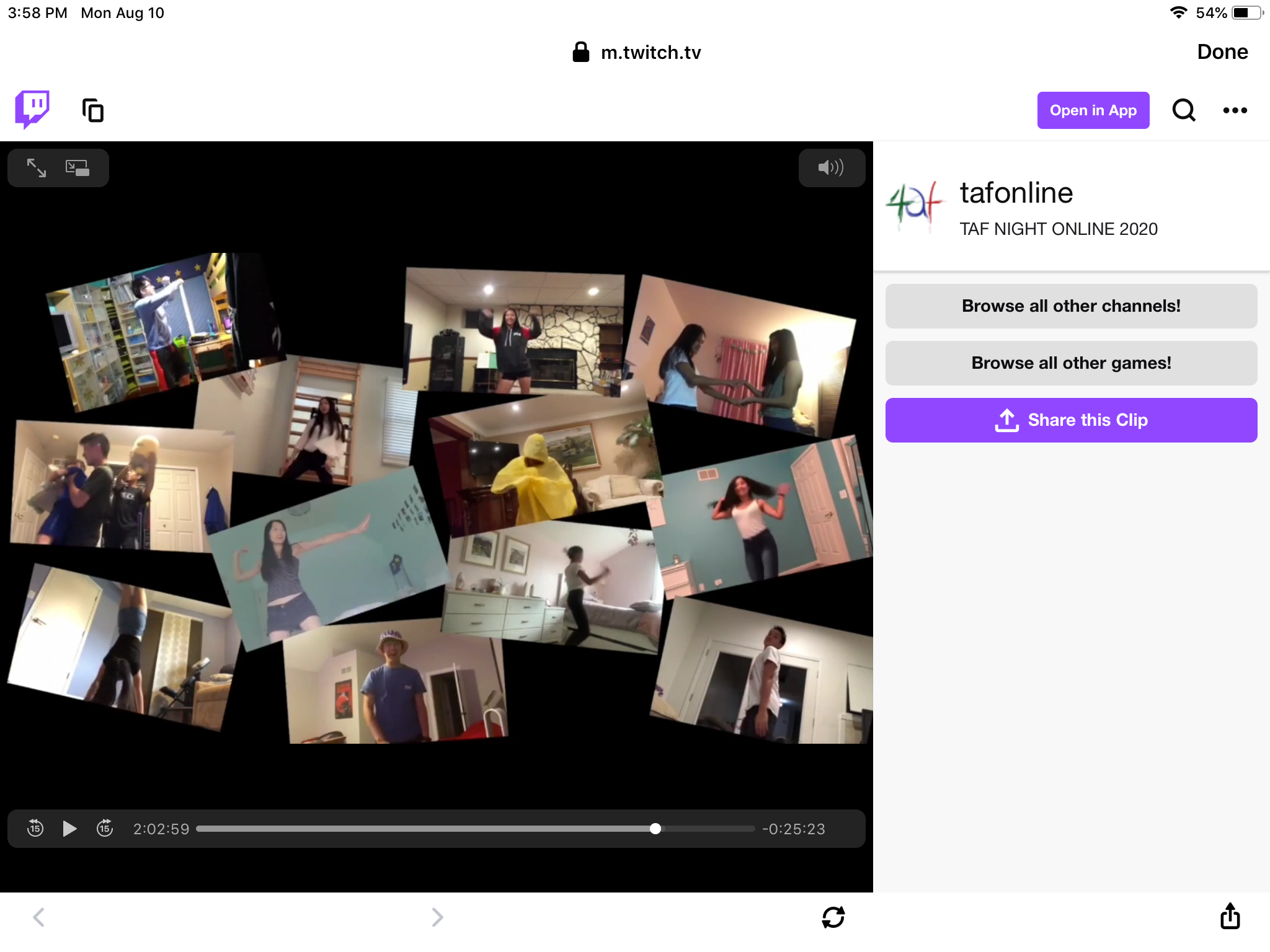 2020/8/8 TAF之夜  表演之一