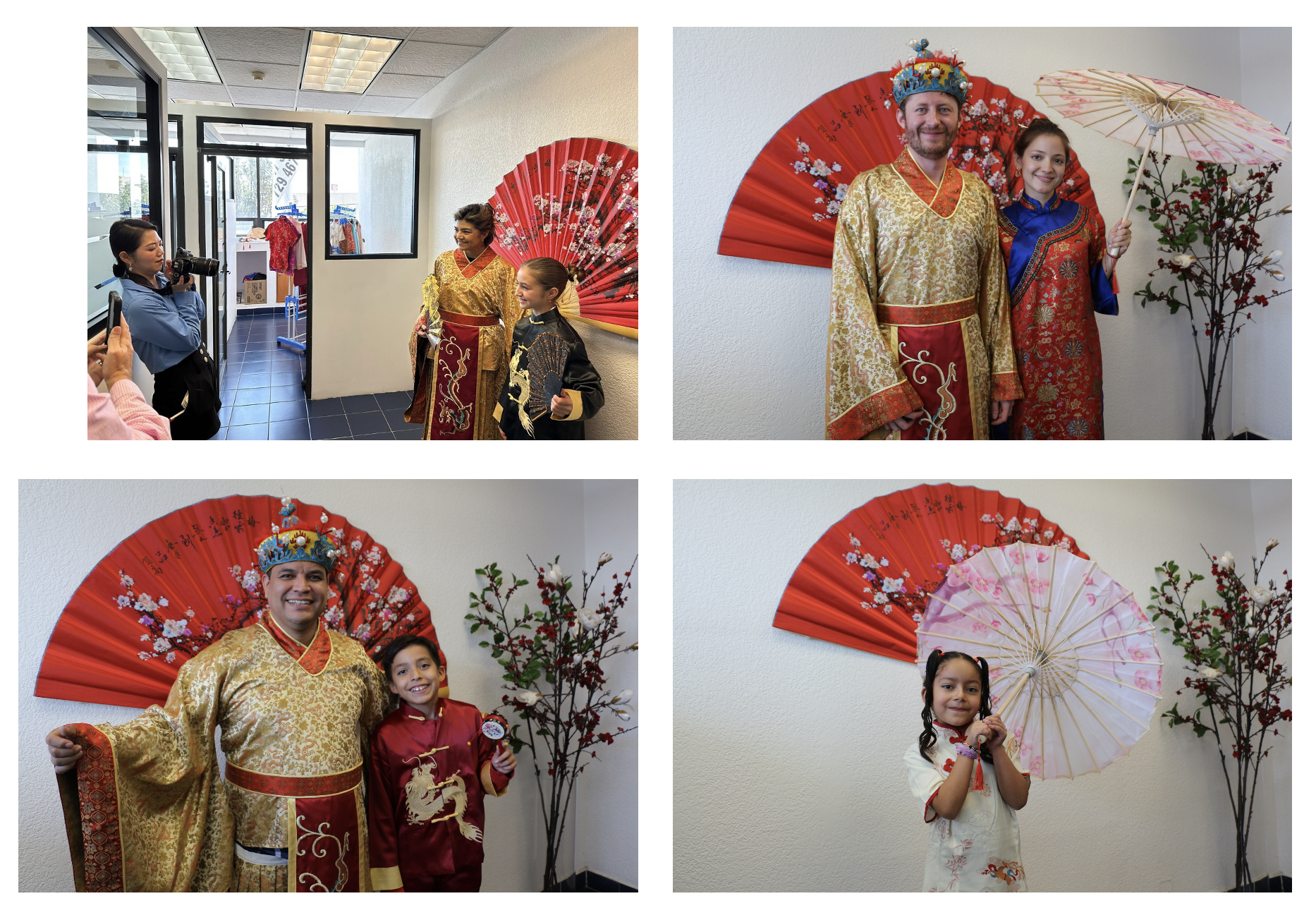 中式傳統服飾讓客人親穿體驗，並留下影像紀念