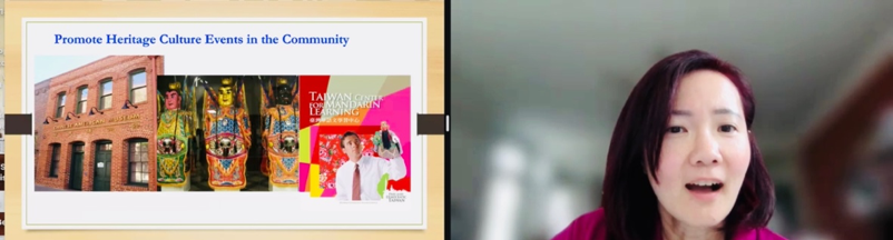 李梅如介紹如何將華裔文化推廣進美國主流社區