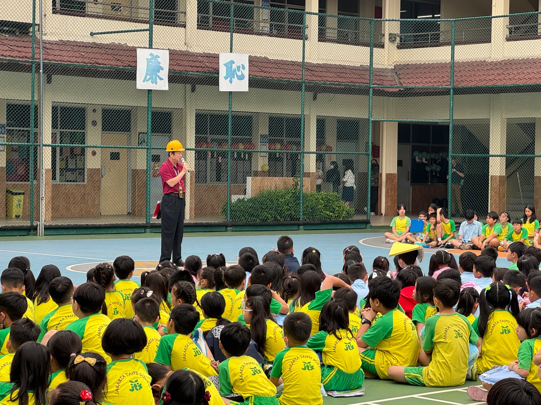 張晉福校長說明防災演練重要性
