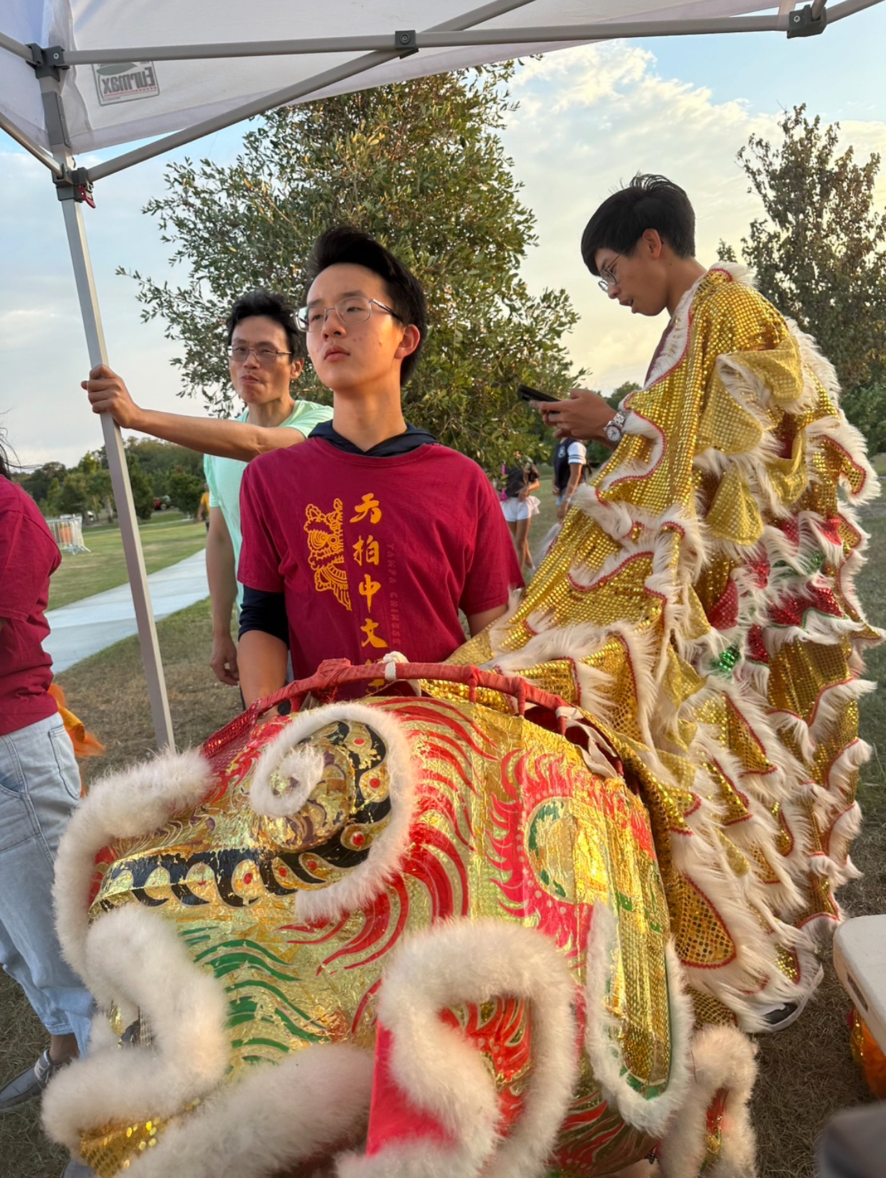 我們表演主獅的學生