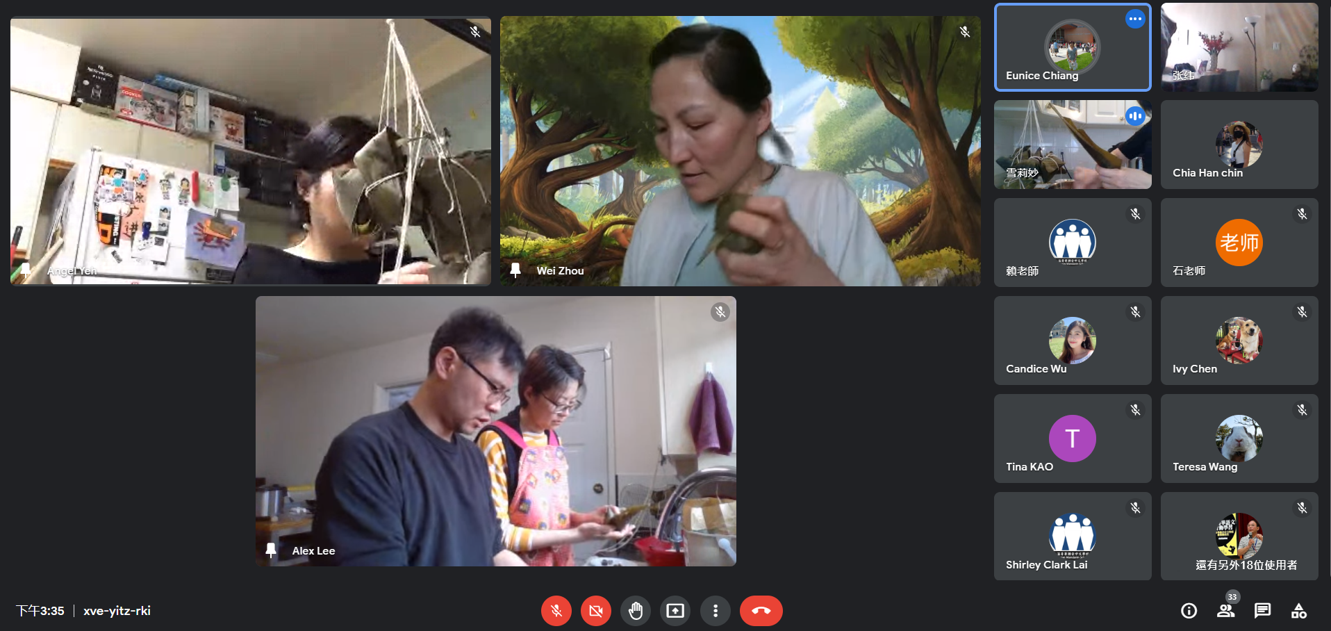 學員們分享端午包粽子體驗心得