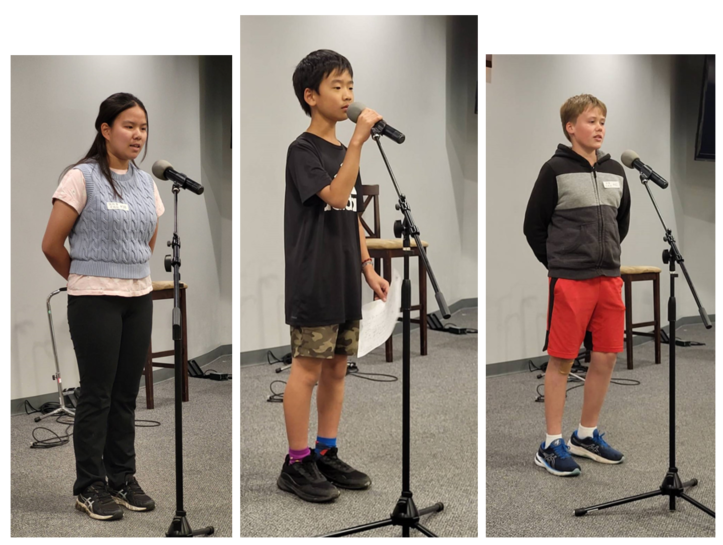 小朋友在台上從容及自信的呈現流利的中文