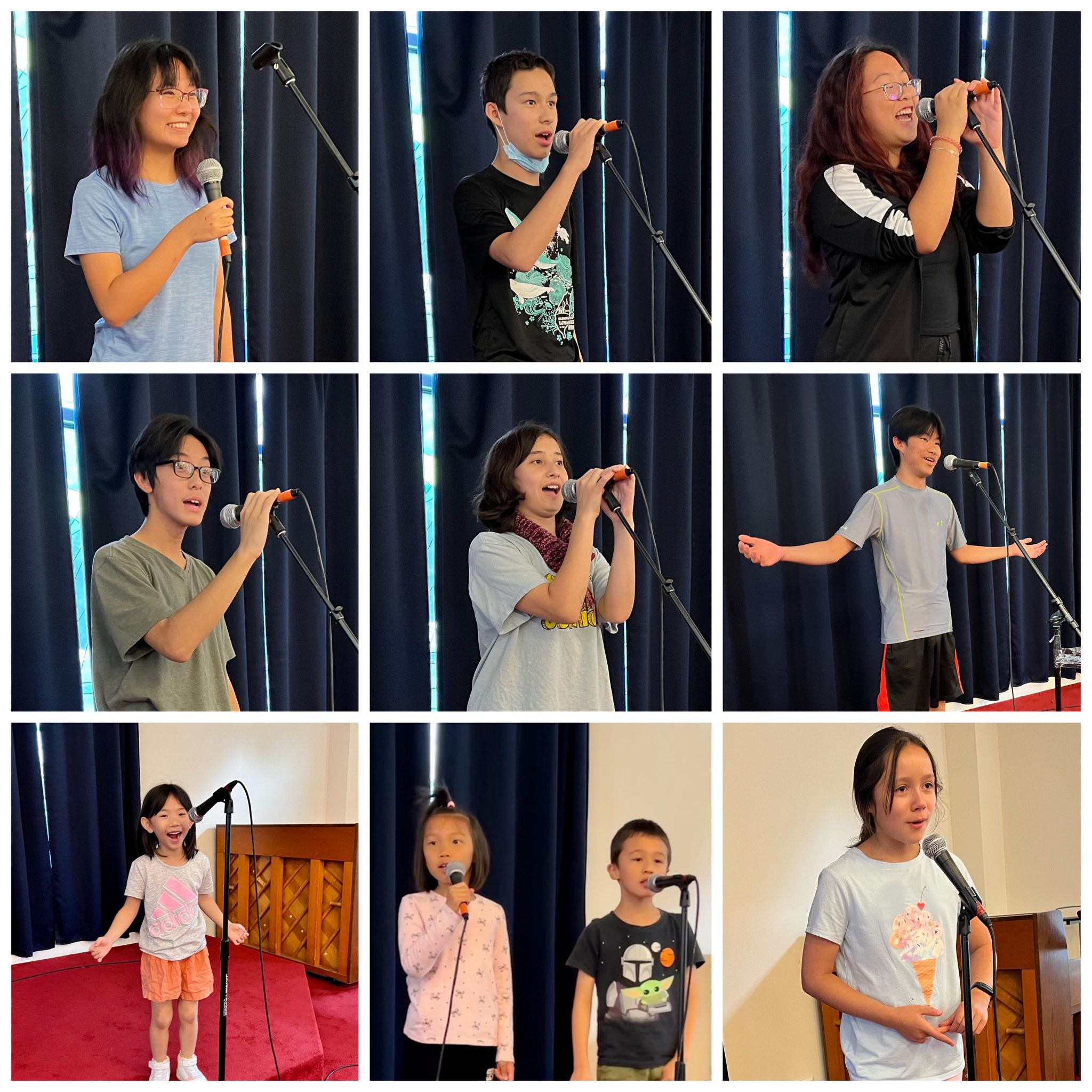 夏令營小朋友盡情享受唱歌活動，笑聲不斷