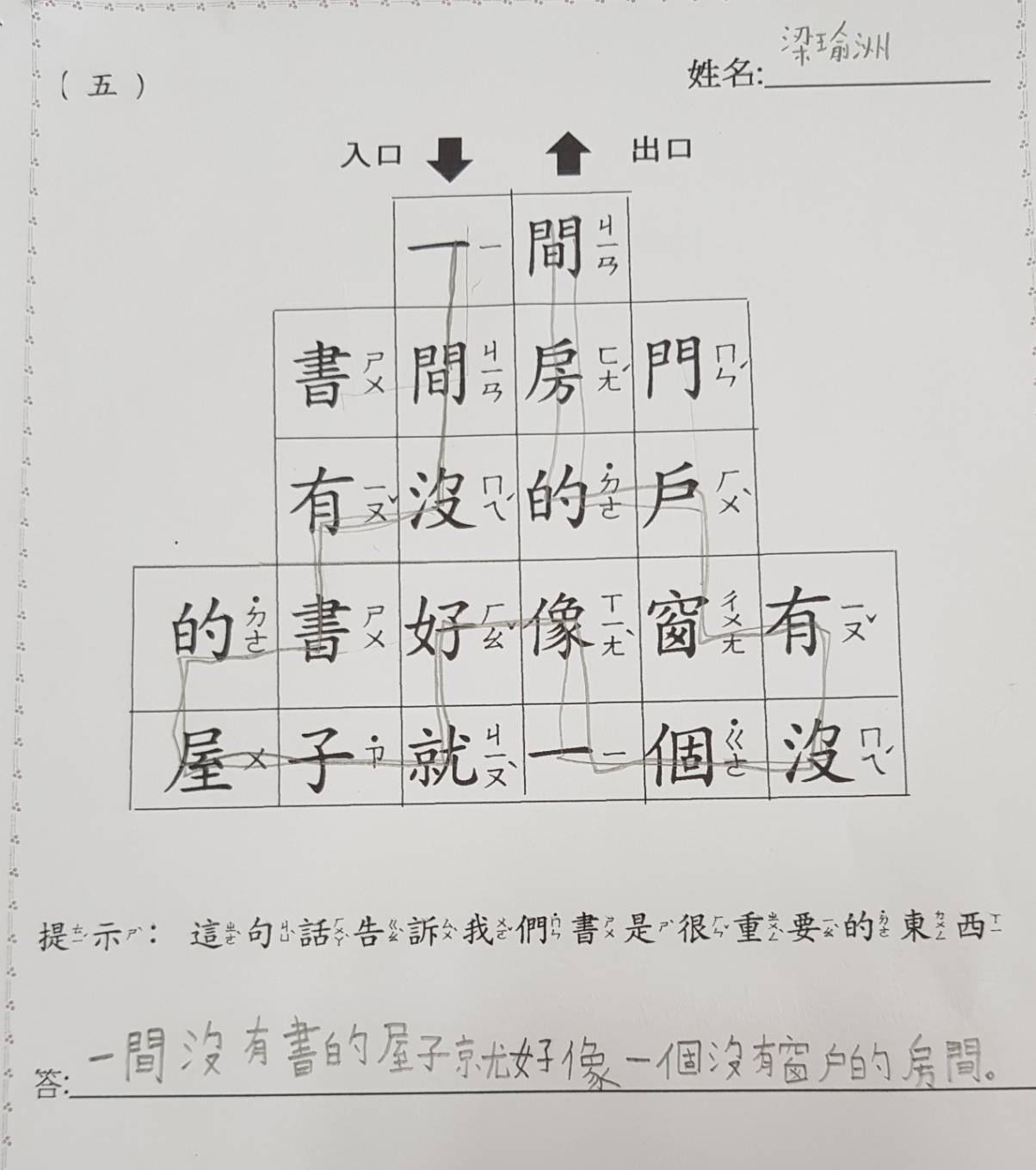 文字迷宮：一間沒有書的房子就好像一個沒有窗戶的房間。