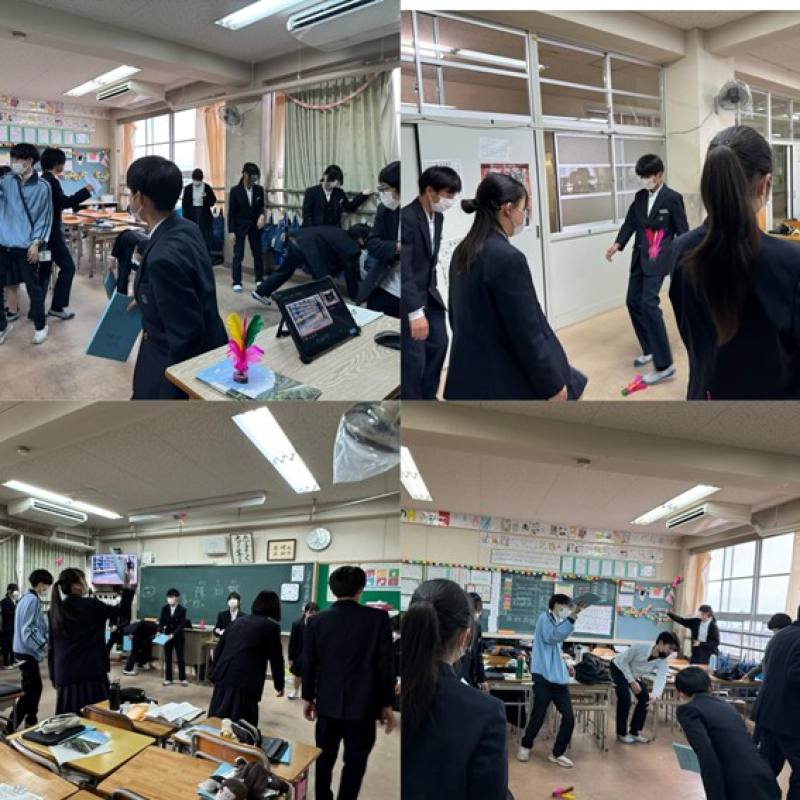 陳洳豔校長帶領學生們一起體驗臺灣傳統技藝~踢毽子