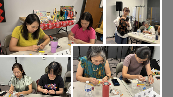 陳曉婷老師分享文化入課經驗與帶領製作捏麵人，輕鬆愉快讓老師們期待下次的文化體驗課。