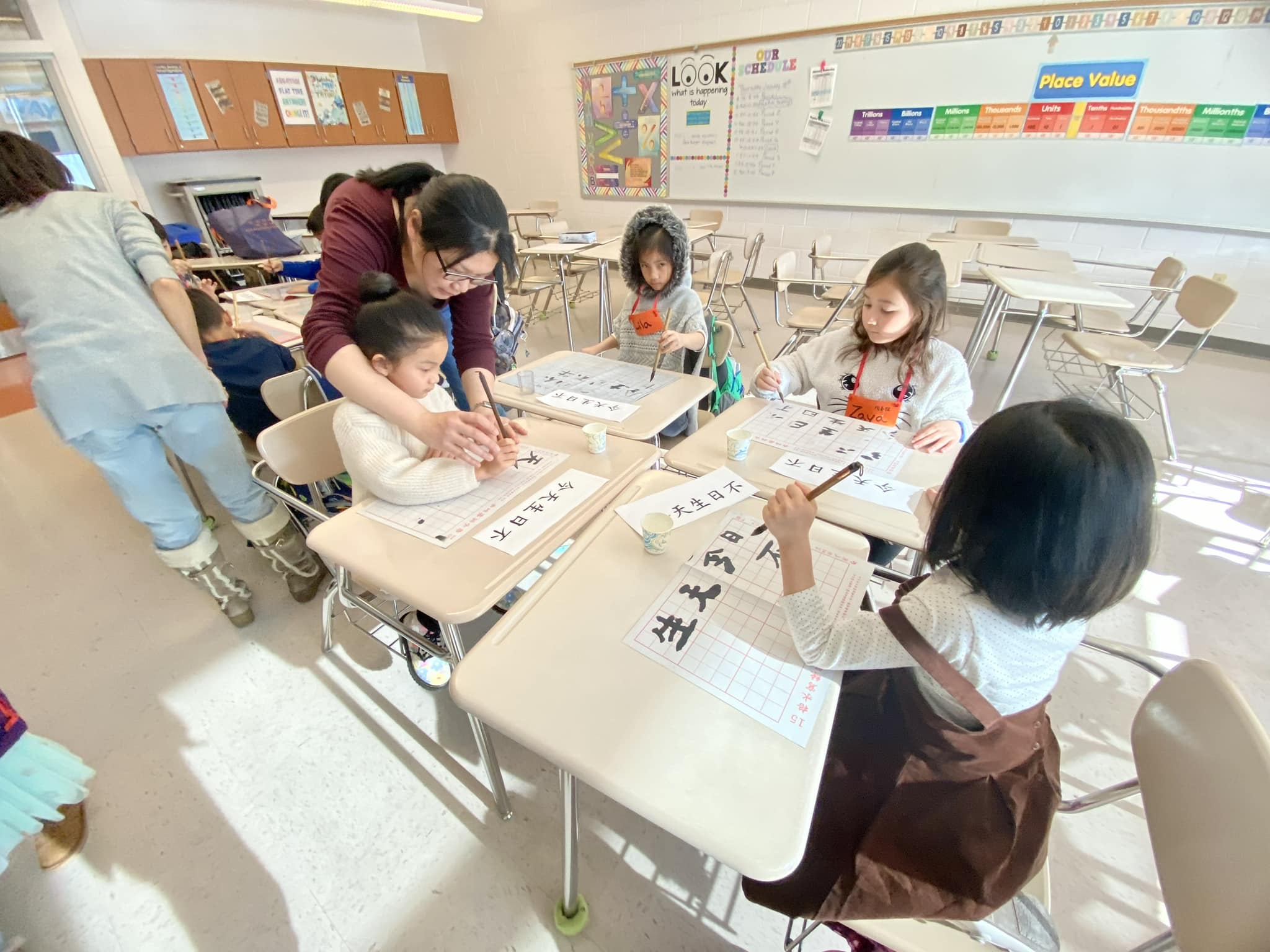 華府台灣學校書法節珍視人類歷史價值舉辦 「古文明漢文漢字書法節」3