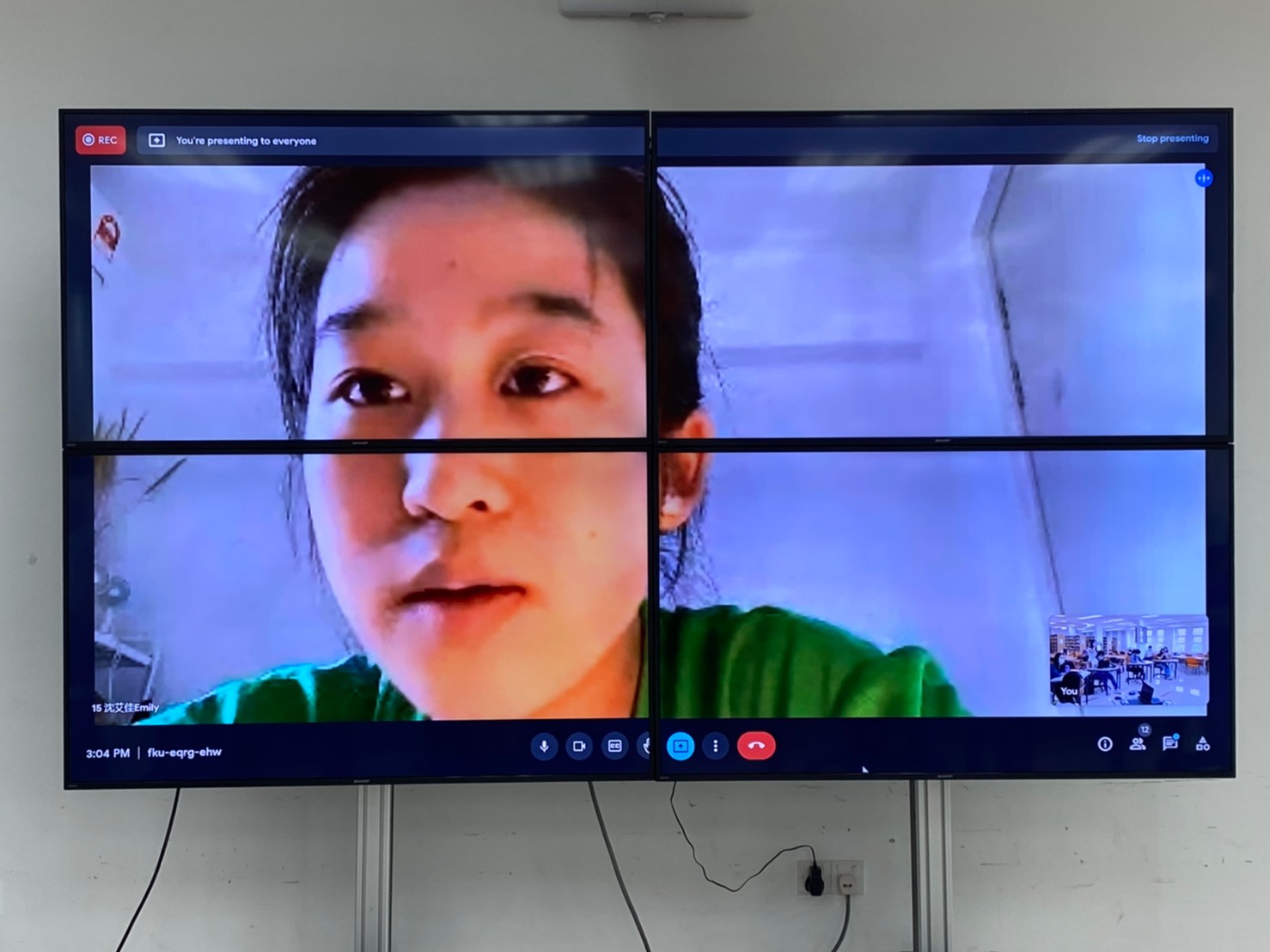 部分參賽者在線上參加比賽（中學組）