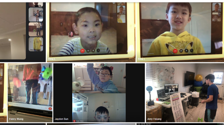 遠距教學扯鈴社同學及指導老師們