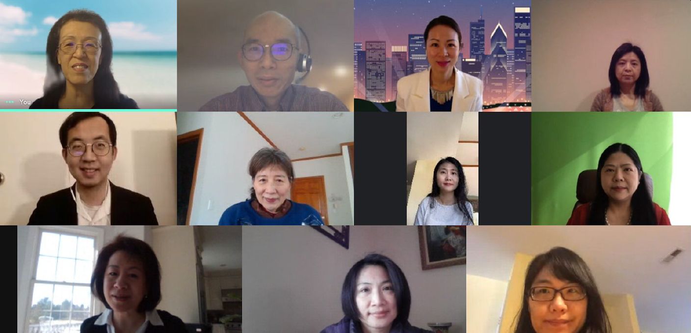 新海中文學校教師、林威廷副主任、江海寧會長一同進行全體大合照