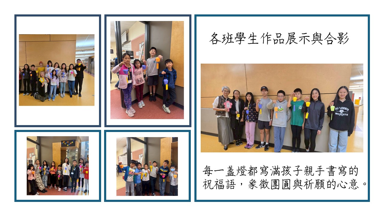 各班學生作品展示與合影。