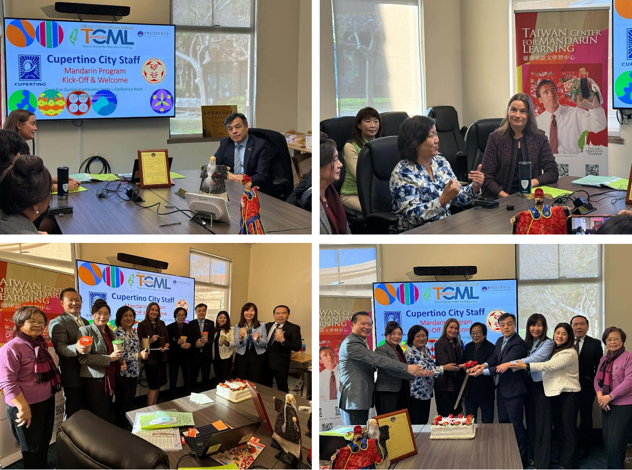 矽谷臺灣華語文學習中心的幕後重要資深顧問團隊：高玉麗、魏德珍、李文雄。