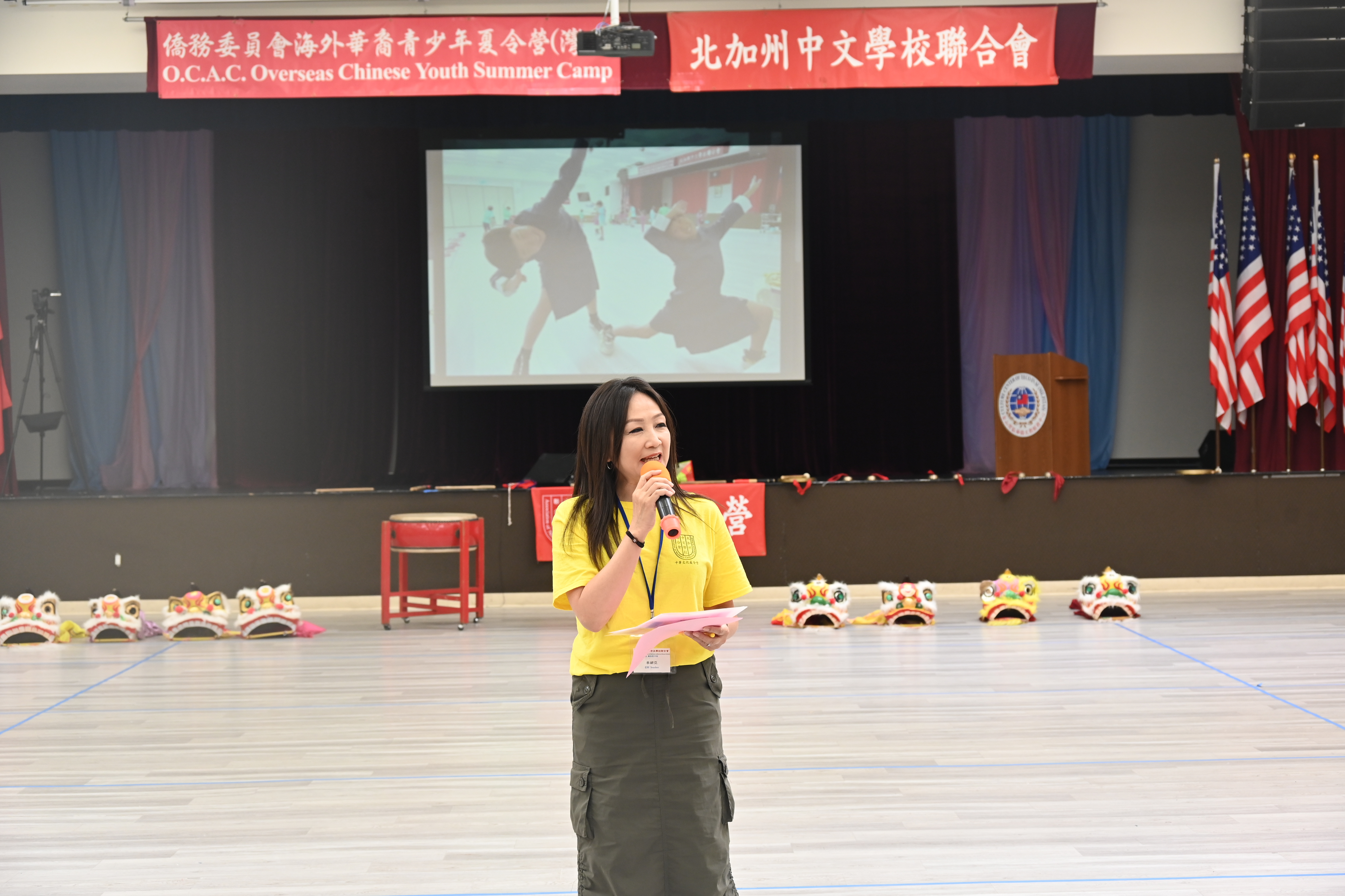 6/28 成果展，本會李娜亞會長感謝 家長們孩子們