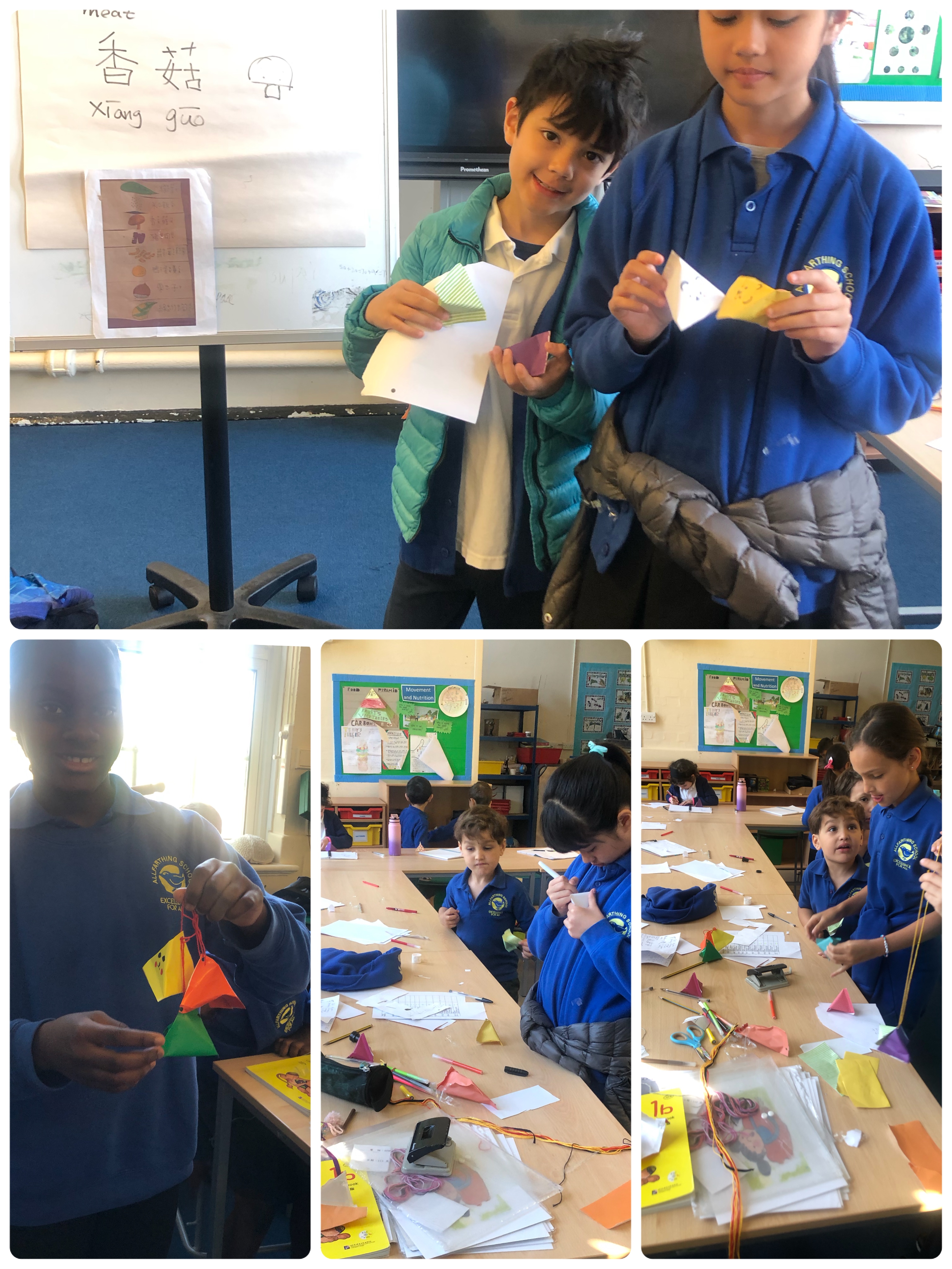 學習與粽子相關的詞彙，並讓學生們團結合作一起製作粽子。