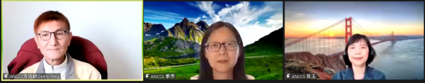 教育組同仁，由左至右依序為：方治欽、吳季芳、洪良玉