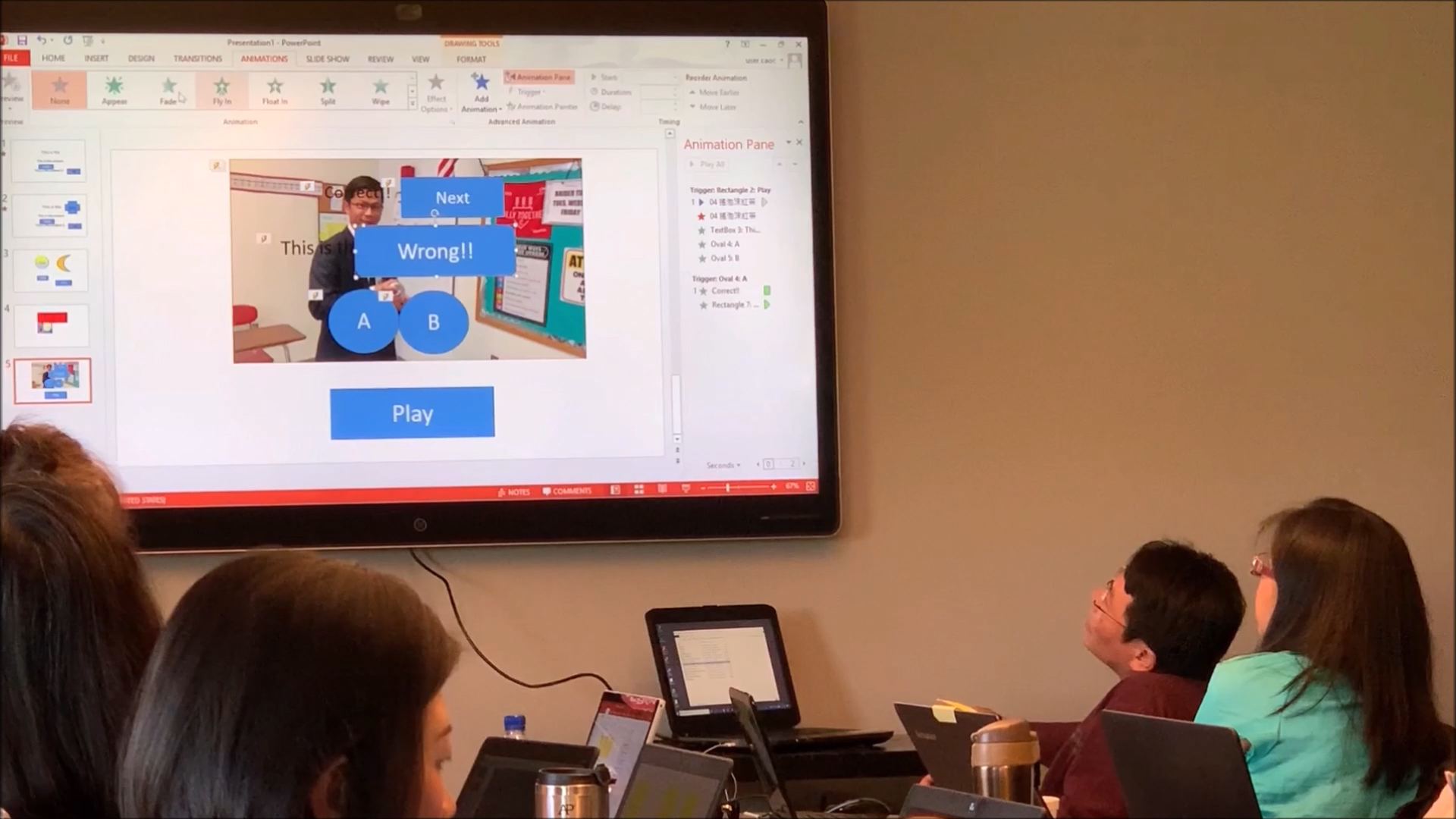 克里夫蘭數位教學示範點教師培訓 - PowerPoint製作華語文教學小遊戲 & Audacity簡介2