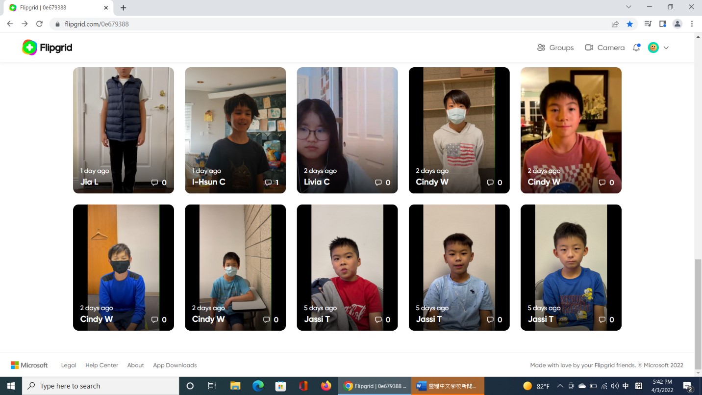  靈糧中文學校說故事比賽