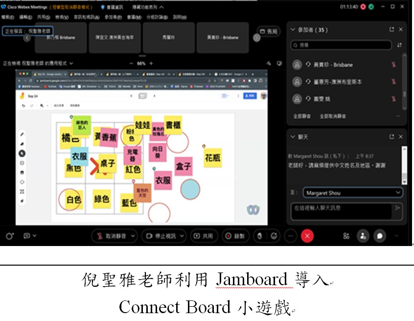 倪聖雅老師利用Jamboard導入Connect Board  小遊戲
