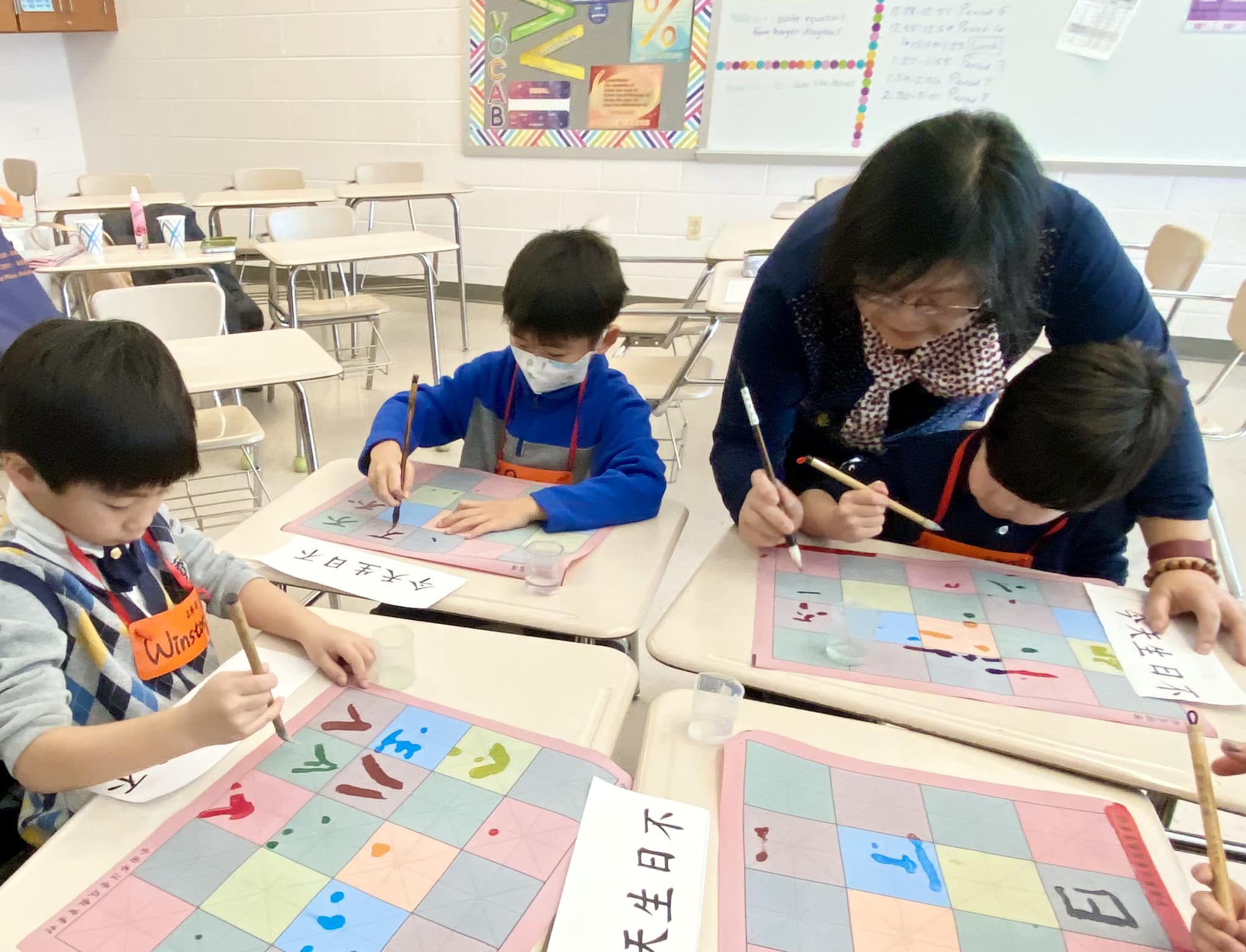 華府台灣學校書法節珍視人類歷史價值舉辦 「古文明漢文漢字書法節」5