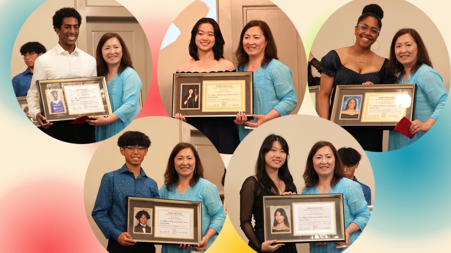 林香蘭校長頒發畢業生畢業證書