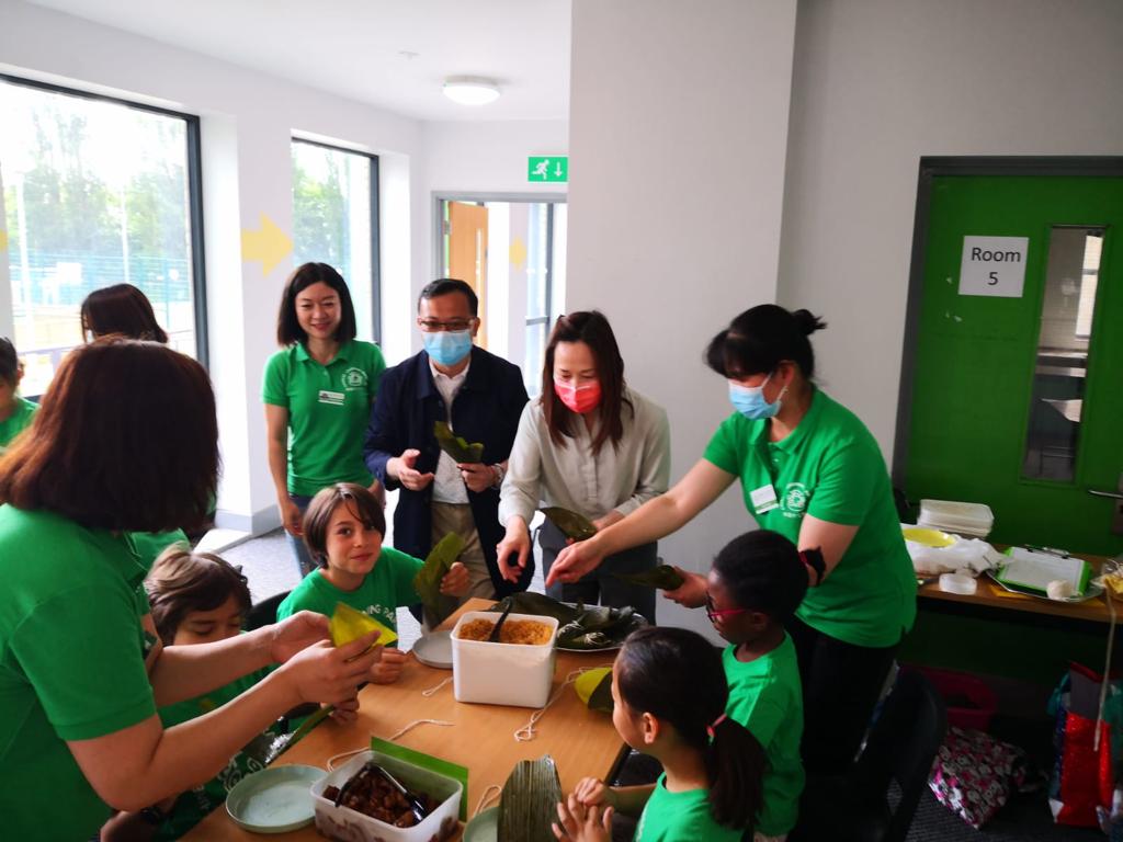 華園中文學校   2021 端午節文化教學活動：動手包粽子3