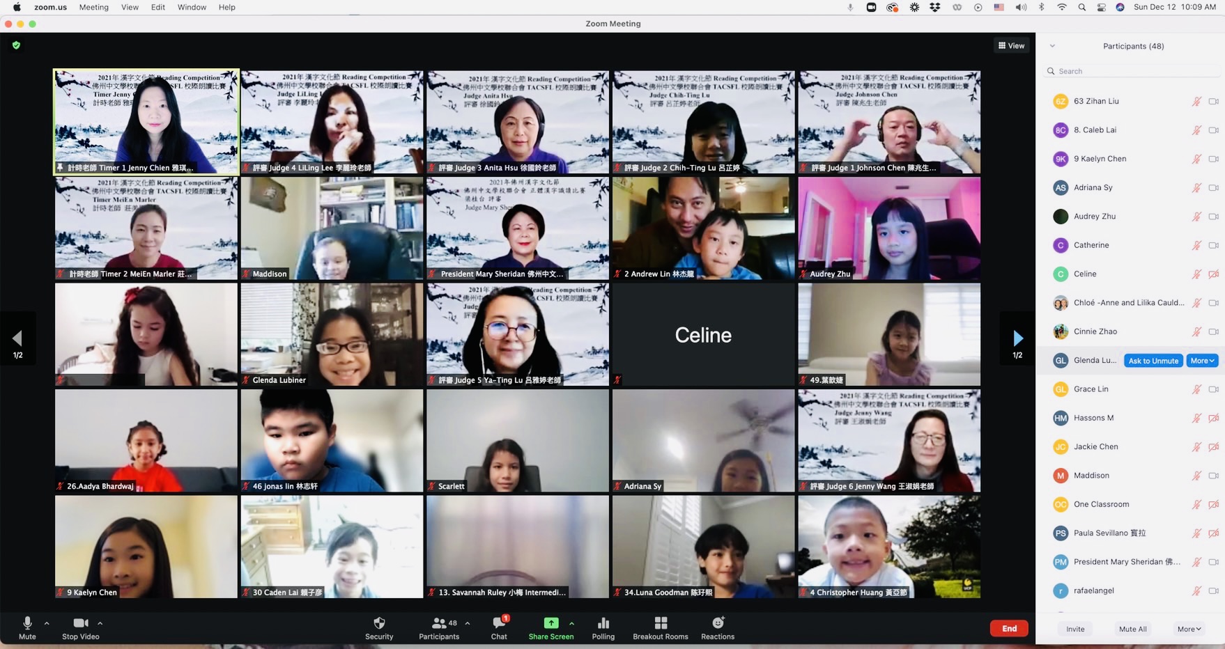 佛州僑校線上朗讀比賽