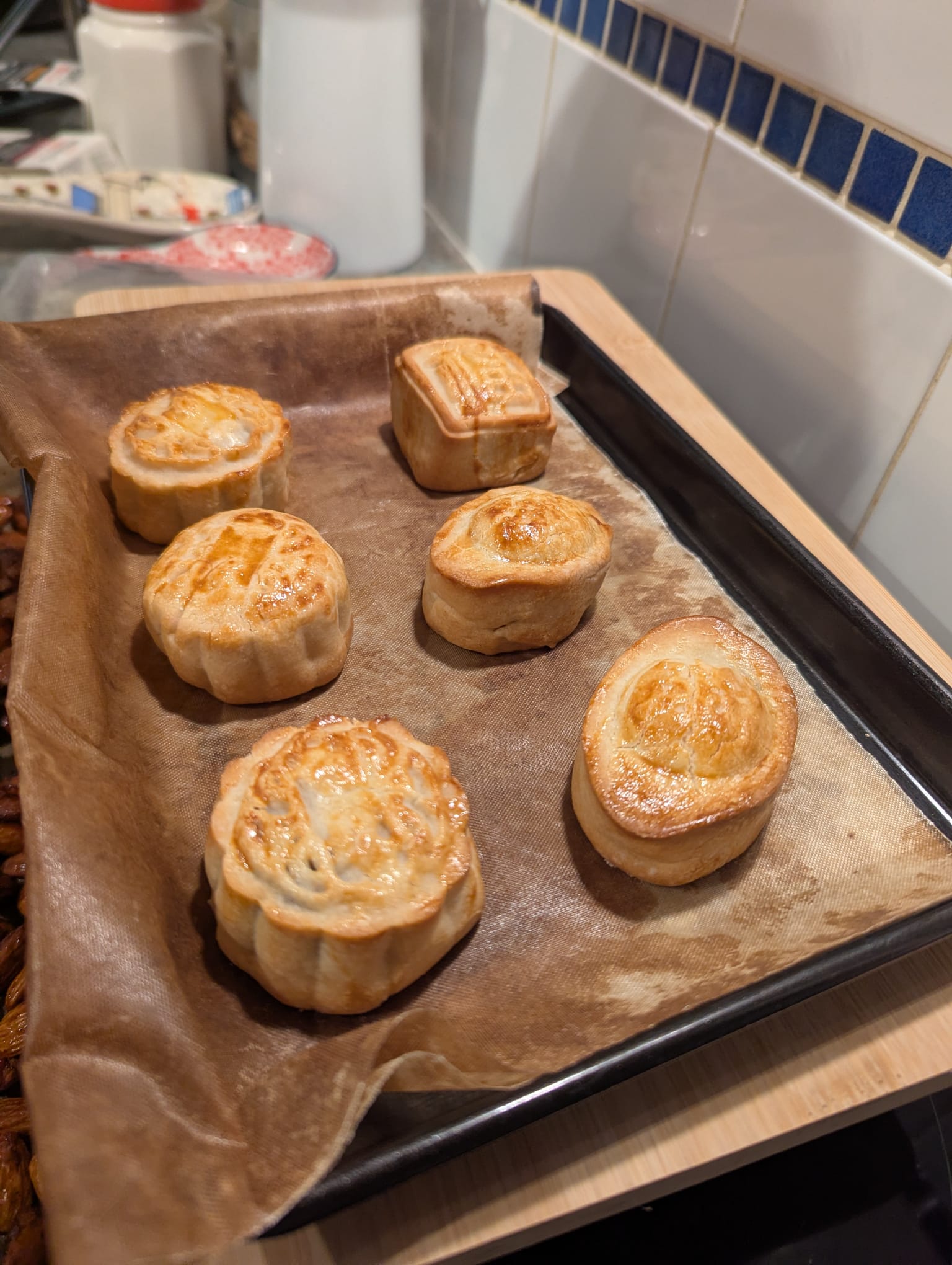 學員在家烤月餅成品