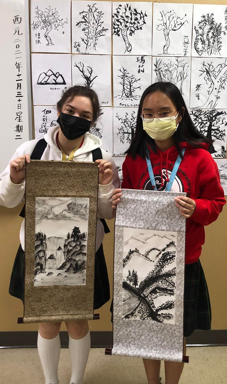 學生Sephora, Sarah榮獲優勝獎書畫作品 